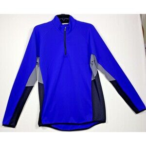Cutter and Buck Shirt Women Medium DryTec UPF 50 plus Blue Long Sleeve